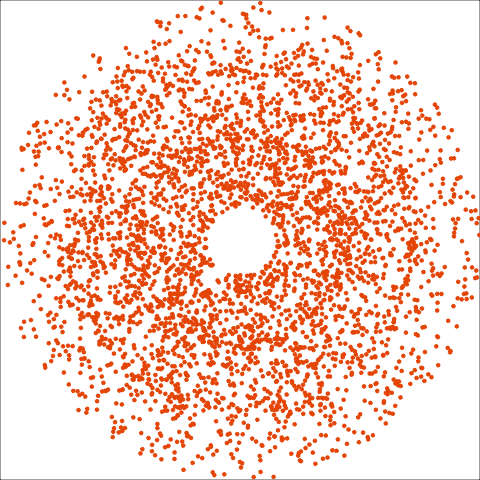 Grand tour showing points on the surface of a 4D torus.