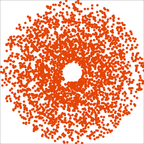 Slicetour showing points on the surface of a 4D torus.