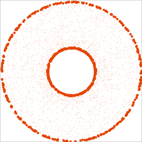 Slicetour showing points on the surface of a 3D torus.